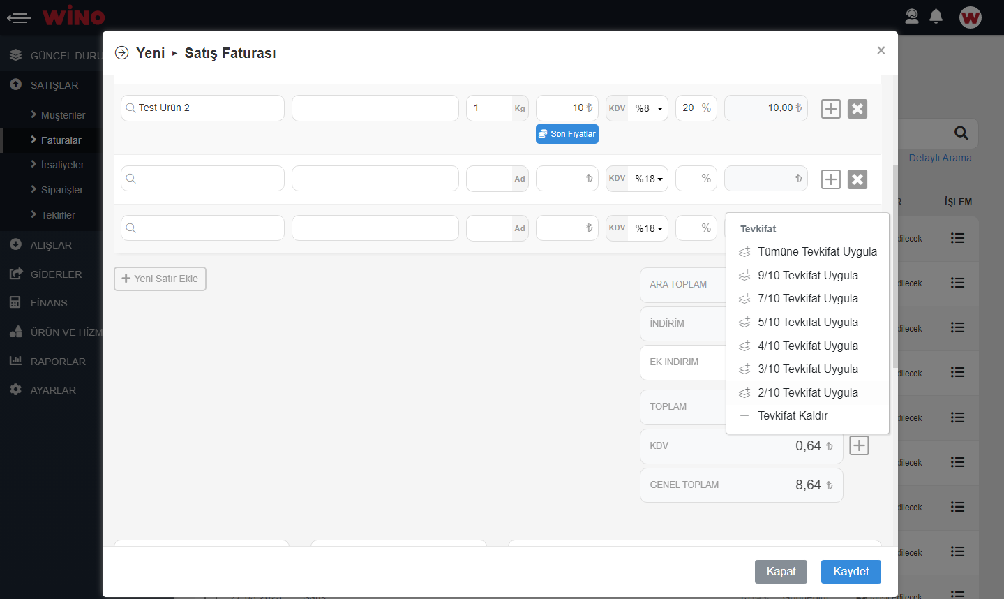 Tevkifat ve İskonto Oranlarını Belirleyin