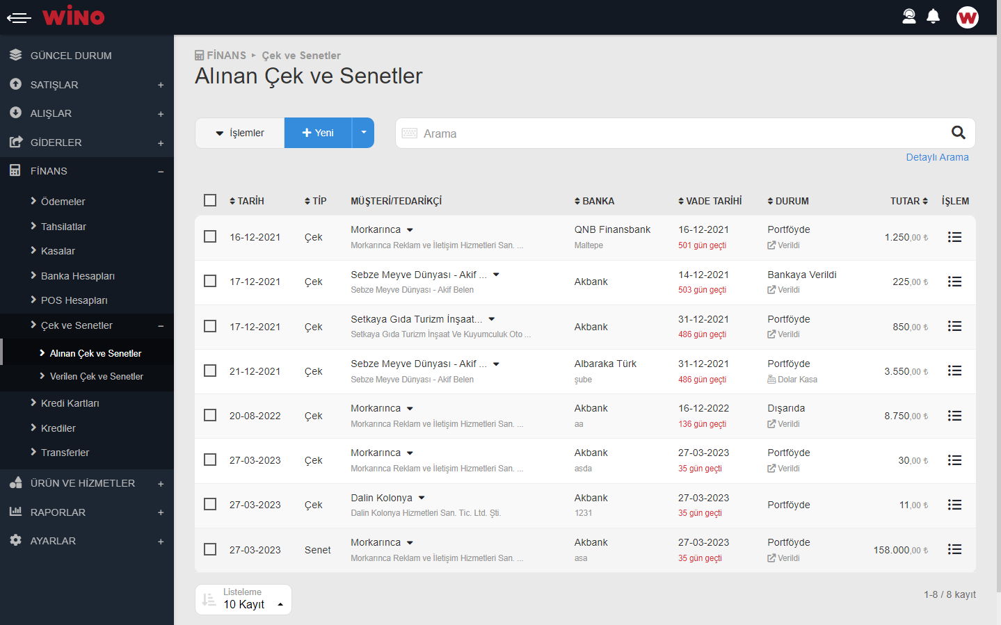 Çek ve Senet Oluşturun