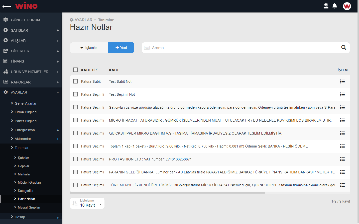 Sabit veya Seçimli Notlarınızı Ekleyin